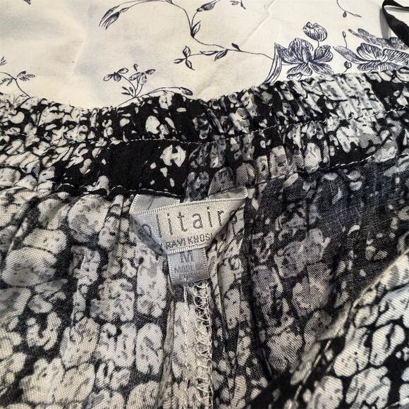 Solitaire Women's M Black Animal Print Dress Pants - Picture 4 of 7